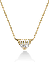 Luna white diamond necklace